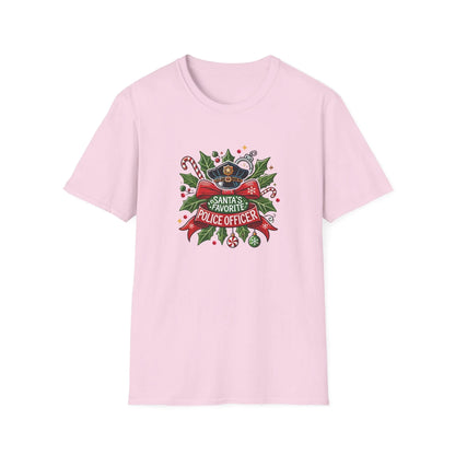 Santa's Favorite Police Officer Tee - Festive & Brave!