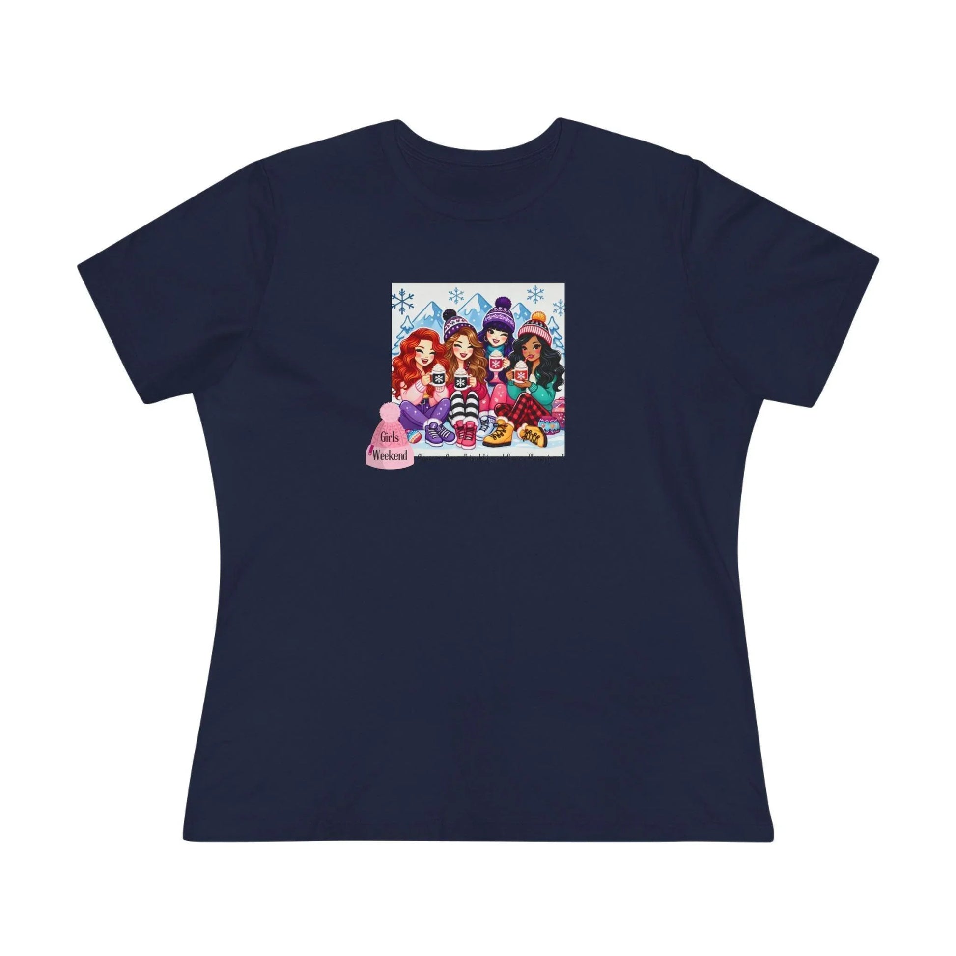 Girls Weekend Cheers to Cocoa, Friendship, and Snowy Shenanigans! - Women's Softstyle Tee - Whippie's