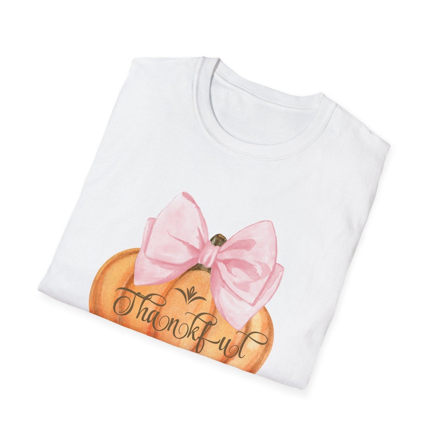 Thankful Pumpkin - A Heart Full of Gratitude! 🧡🎀 Unisex Tee - Whippie's