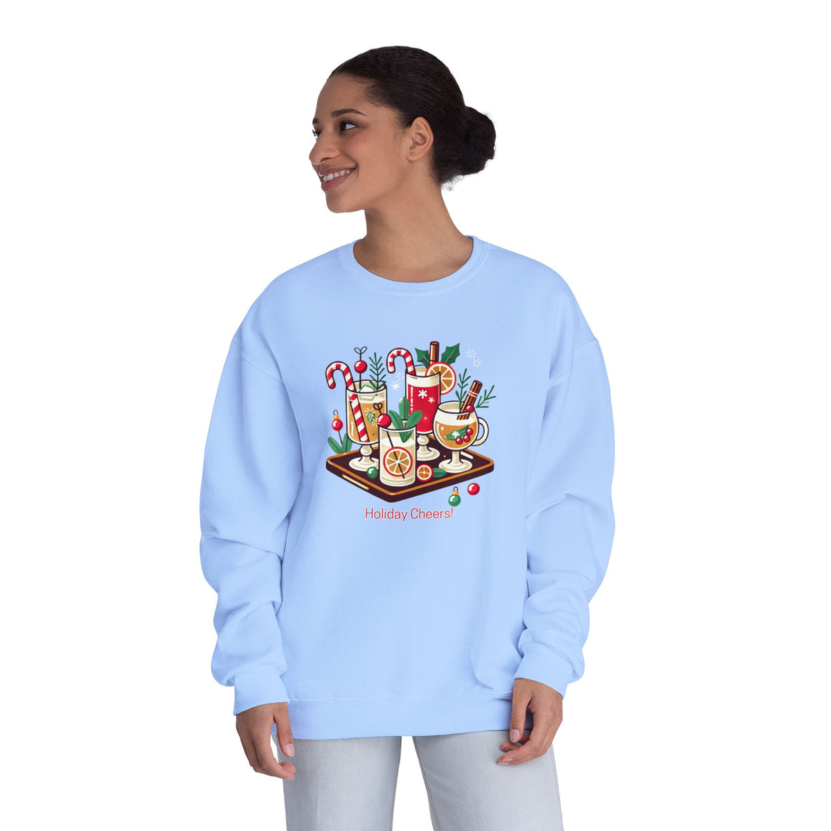 Christmas Cocktail Sweatshirt | Holiday Cheers Unisex Crewneck