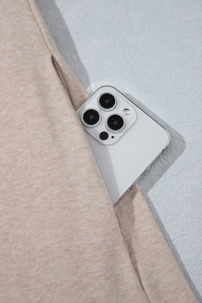 Parchment Solid Color Long Sleeve Tunic Cardigan