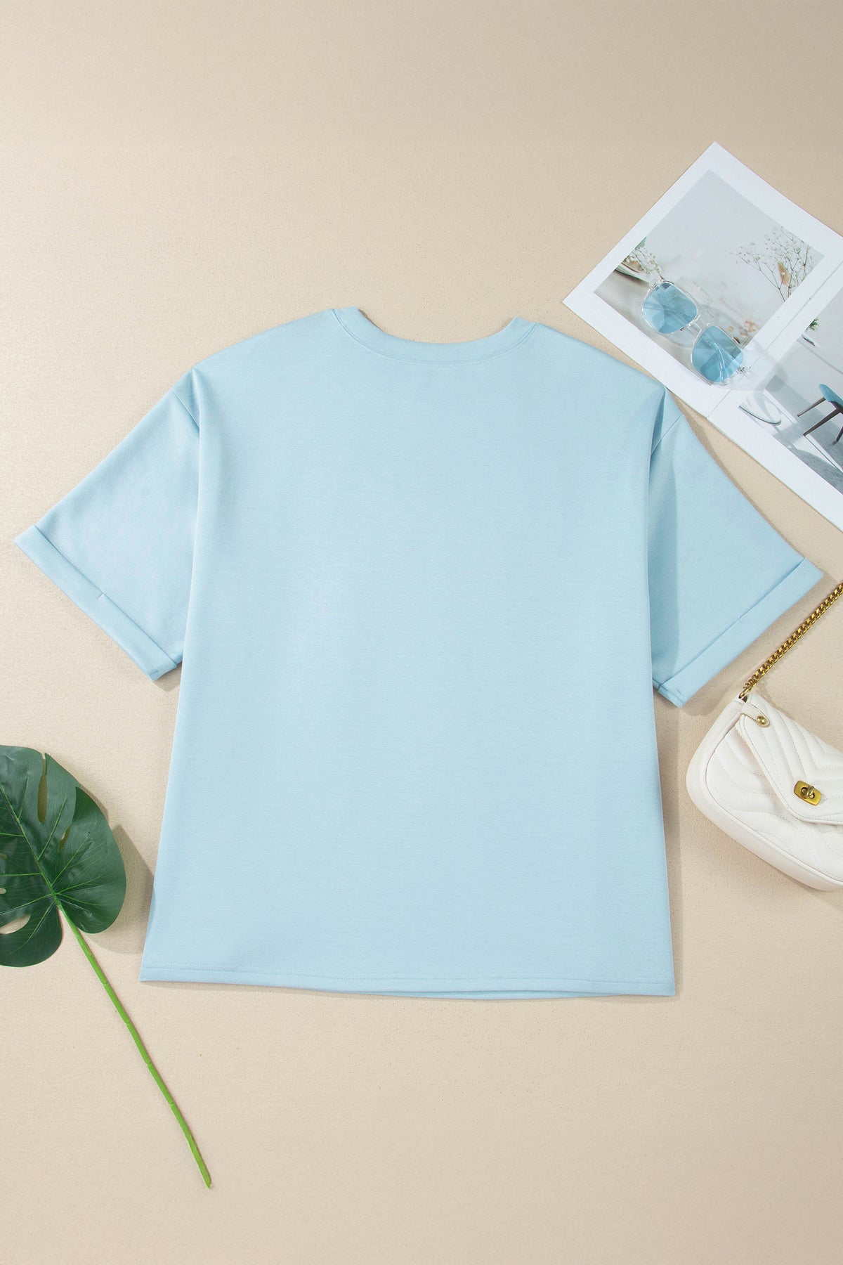Beau Blue Plus Size Patriotic Bow Graphic T-Shirt