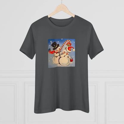 Snow Couple Mistletoe - Women's Tee - Whippie's