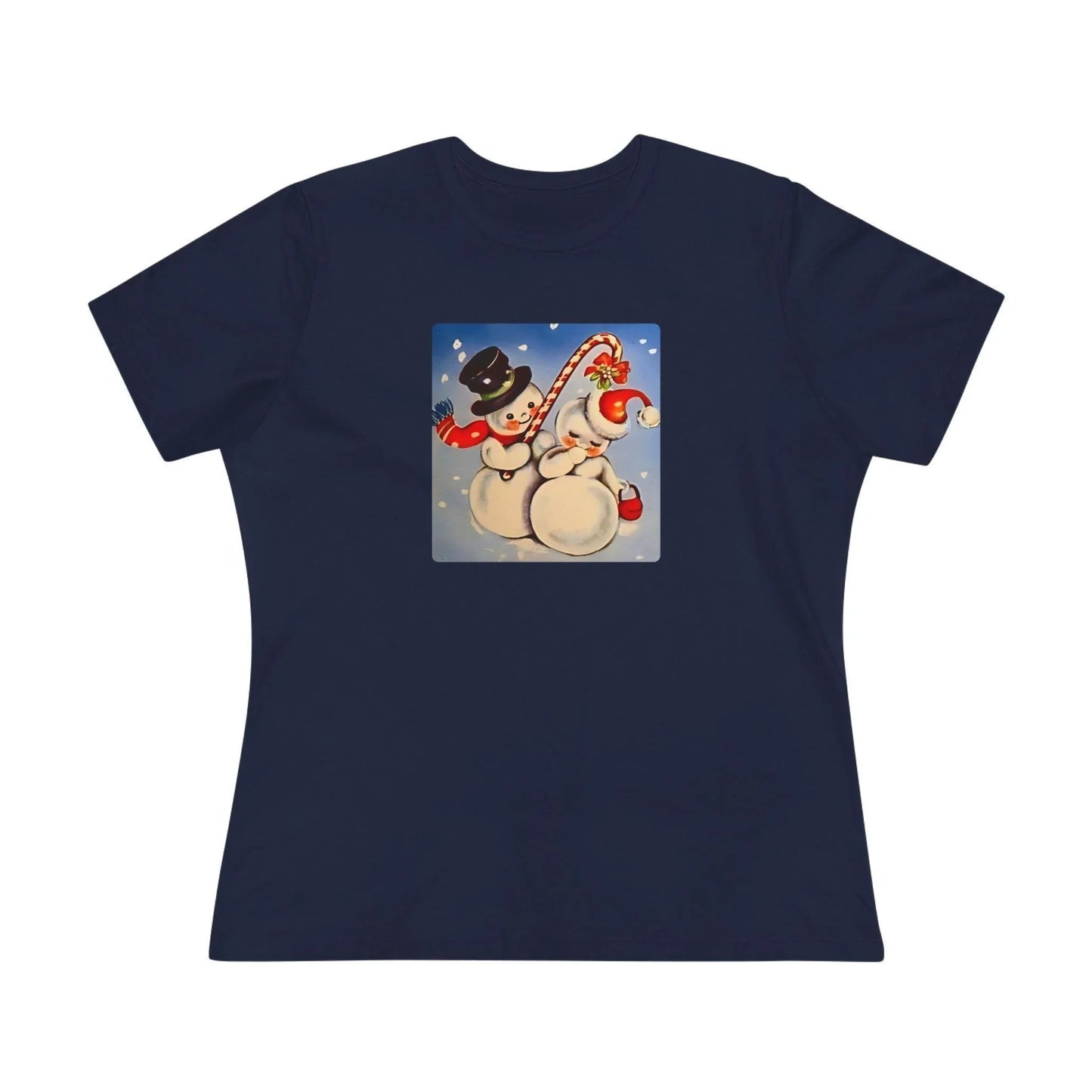 Snow Couple Mistletoe - Women's Softstyle Tee - Whippie's