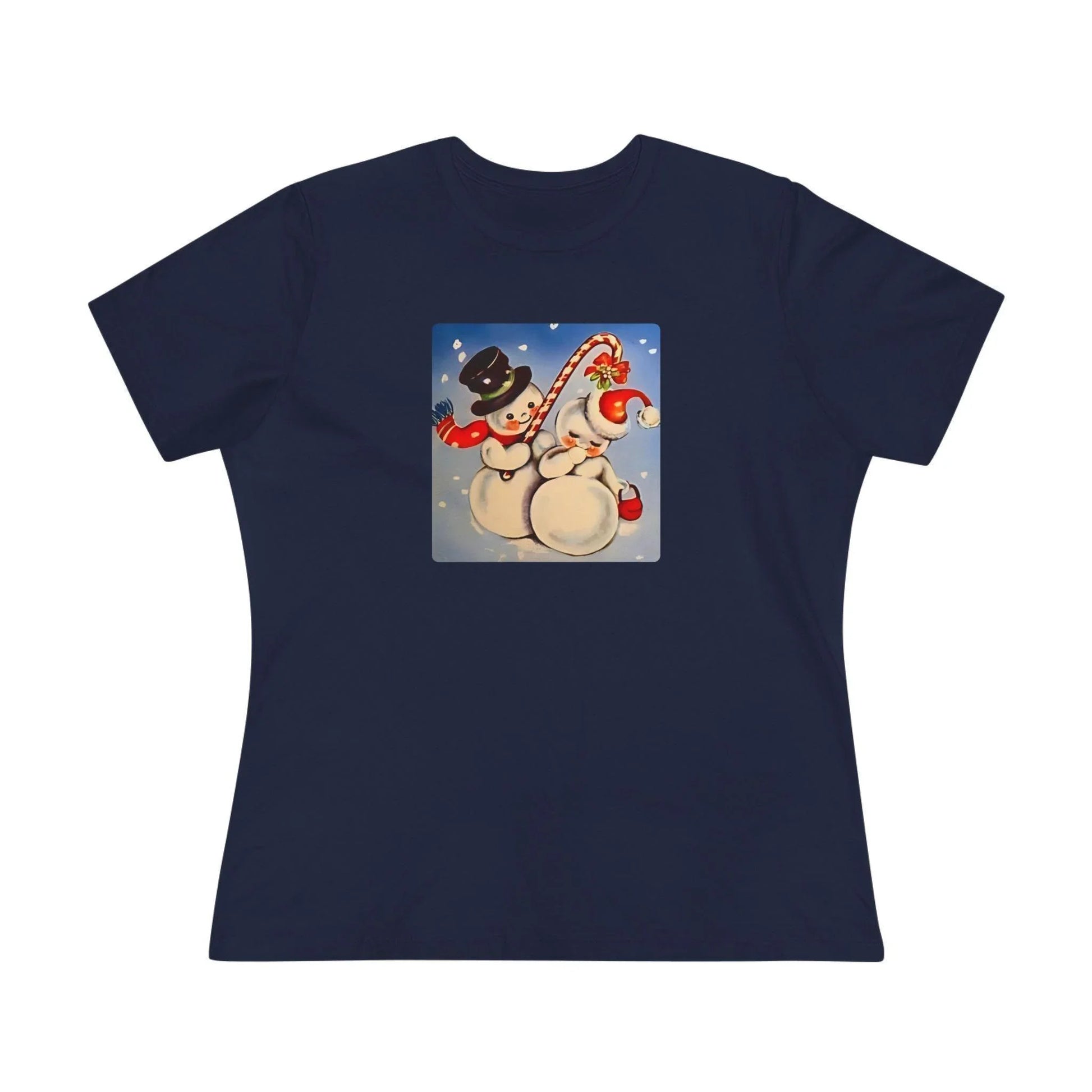 Snow Couple Mistletoe - Women's Softstyle Tee - Whippie's
