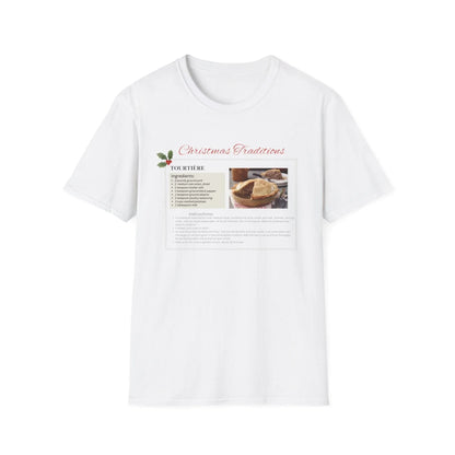 Tourtière Recipe Card - Unisex T-Shirt - French Canadian Christmas Traditions! 🎄 - Whippie's