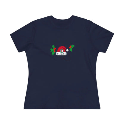 Santa's Favorite Nurse 🎅⚕️ - Stetoscope and Santa Hat 🎁🎄 - Women's Softstyle Tee - Whippie's