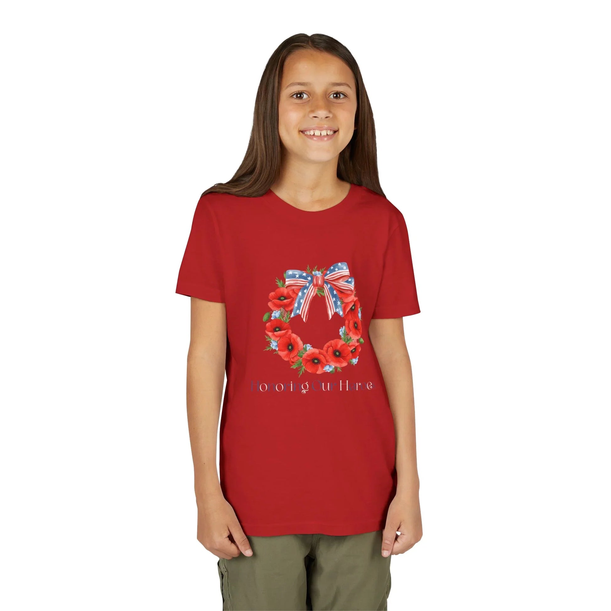 Memorial Day 'Honoring Our Heroes' Wreath - Youth T-shirt - Whippie's