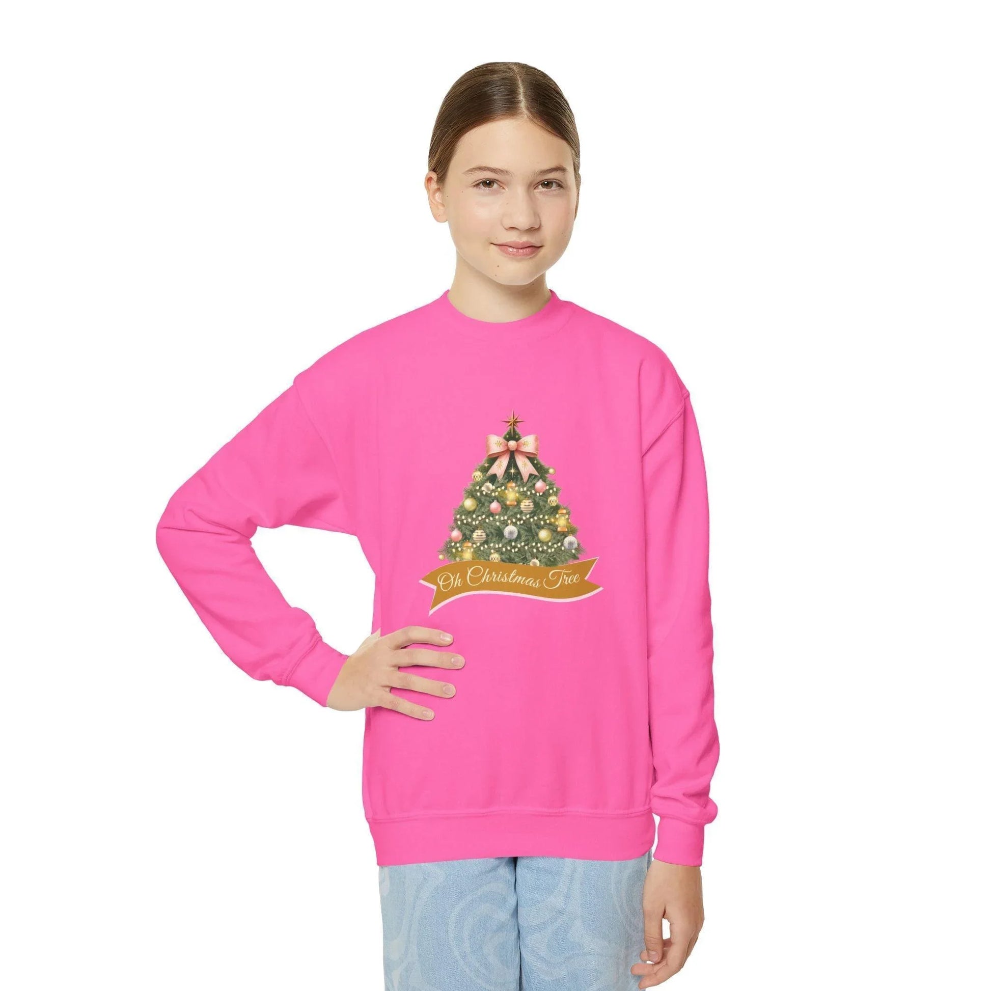 🎄 Oh Christmas Tree ✨ Youth Crewneck Sweatshirt 🎁 - Whippie's
