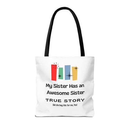 Mid-Century Awesome Sister Tote Bag | Sister Gift