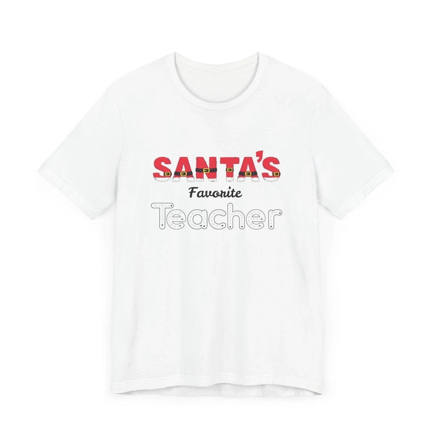 🎅 Santa's Favorite Teacher 🍎 Unisex Jersey Tee ✨ - Whippie's