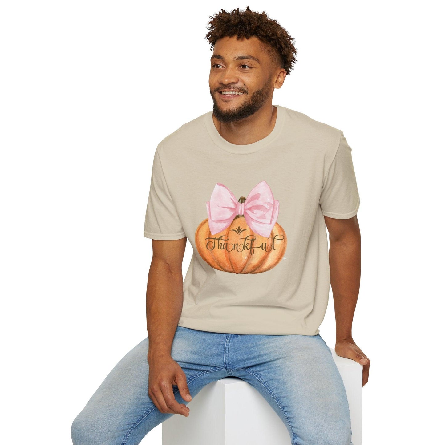 Thankful Pumpkin - A Heart Full of Gratitude! 🧡🎀 Unisex Tee - Whippie's