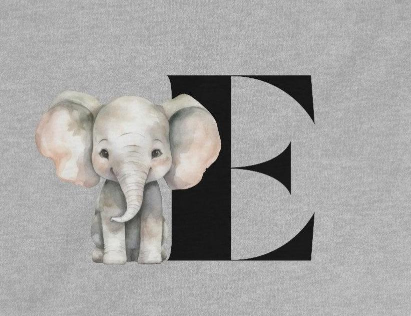 Alphabet Adventures: Letter E - Elephant Youth T-Shirt - Whippie's