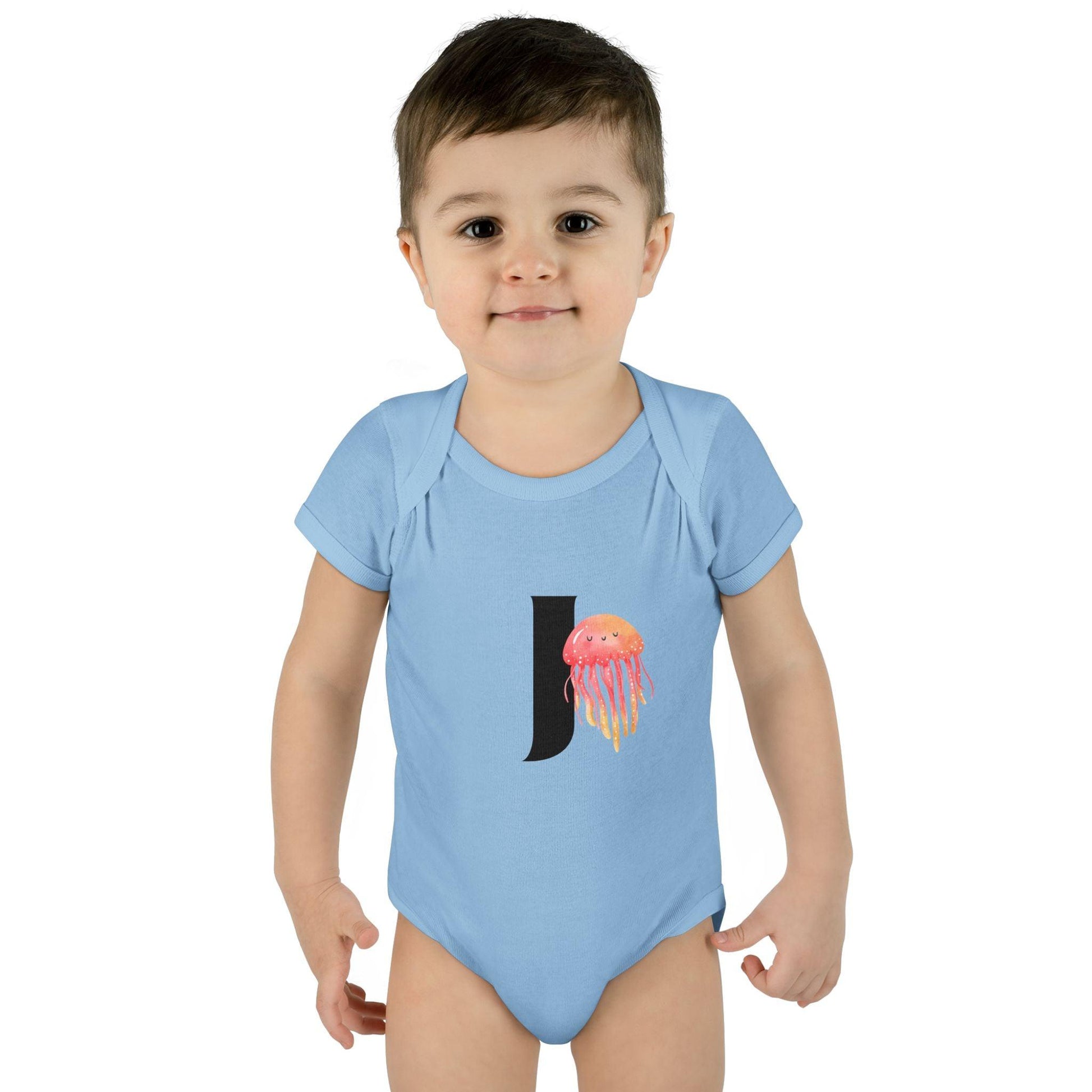 Alphabet Adventures: Letter J - Jolly Jellyfish Baby Onesie J is for Jolly Jellyfish! - Whippie's