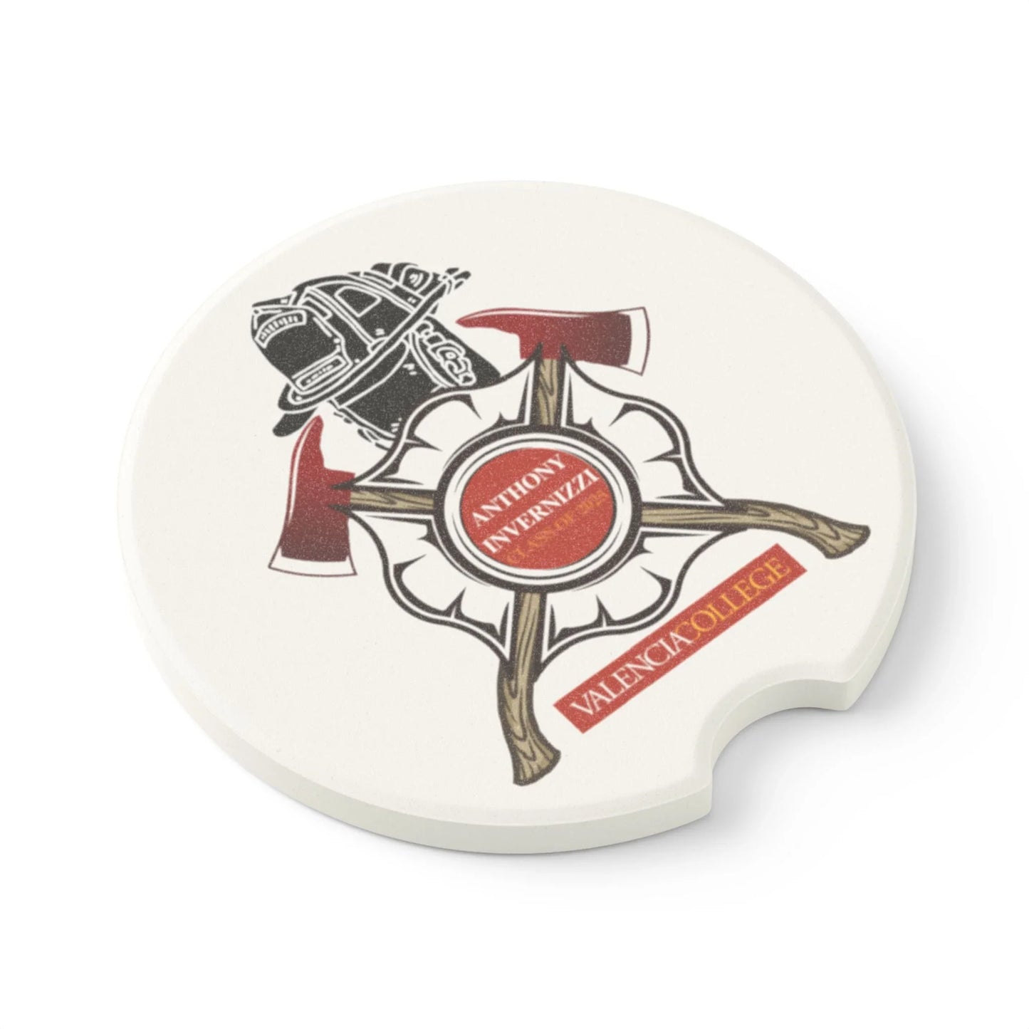 Valencia College Fire Rescue Car Coasters - Personalizable - Whippie's