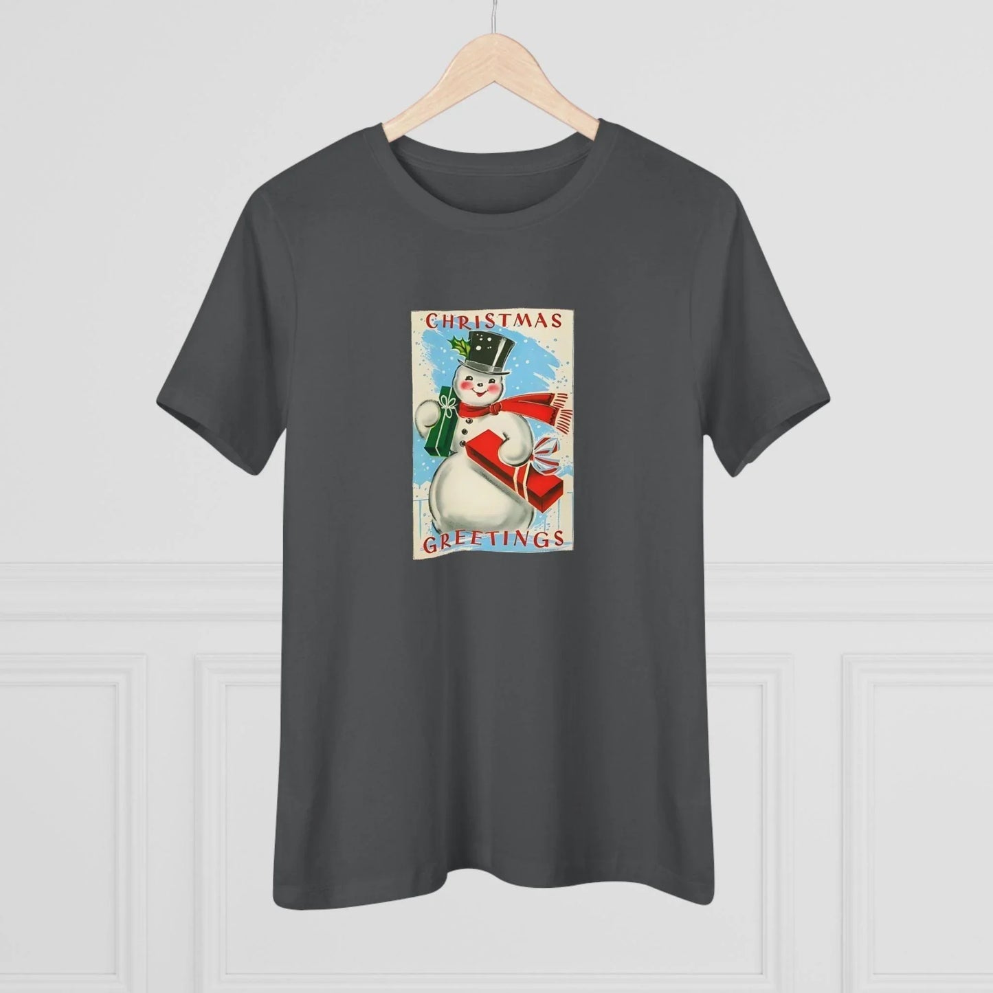 Christmas Greetings - Snowman - Women's Tee - Whippie's