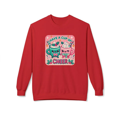 ☕ Have a Cup of Cheer! 😊 Unisex Fleece Sweatshirt ✨ - Whippie's