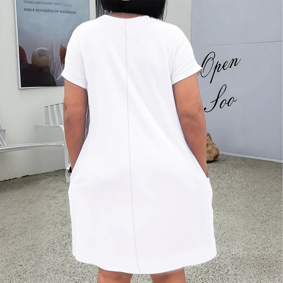 Teacher Love & Apple Print V-Neck Dress | Plus Size - FREE Shipping! - Whippie's