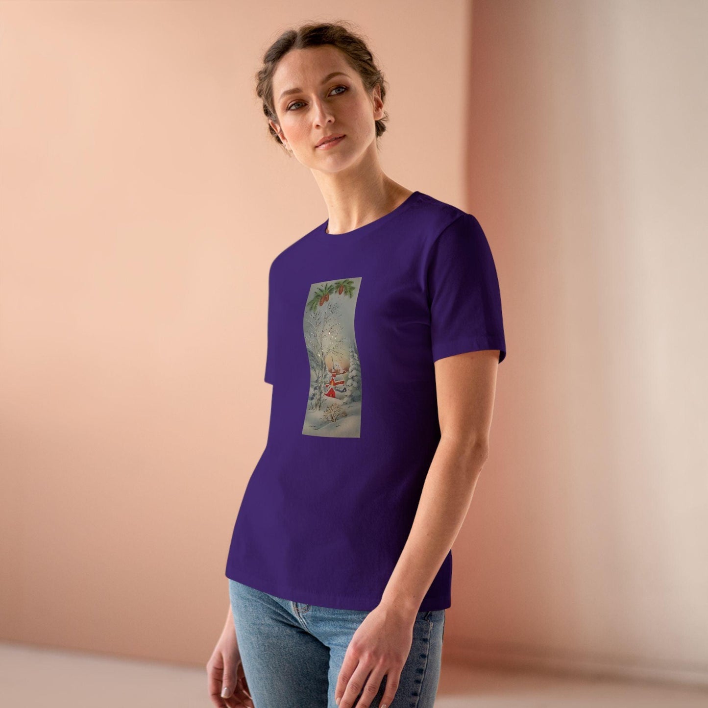 Glittery Winter Village Tee - Sparkle This Season! ✨🎄 Women's Softstyle Tee - Whippie's