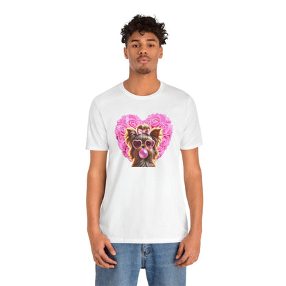 Yorkie Love Unisex Jersey Tee - 💖 Cuteness Overload! 💖 - Whippie's