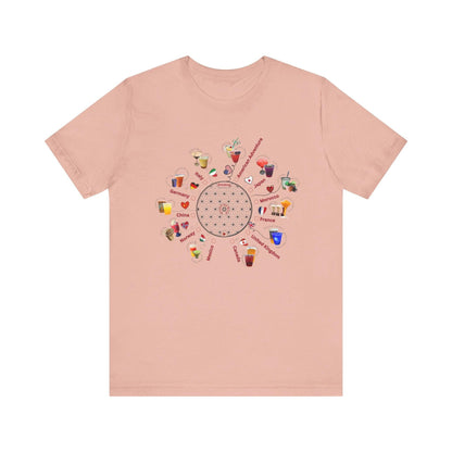 Drinking Around the World Check-Off Unisex Tee - Whippie's