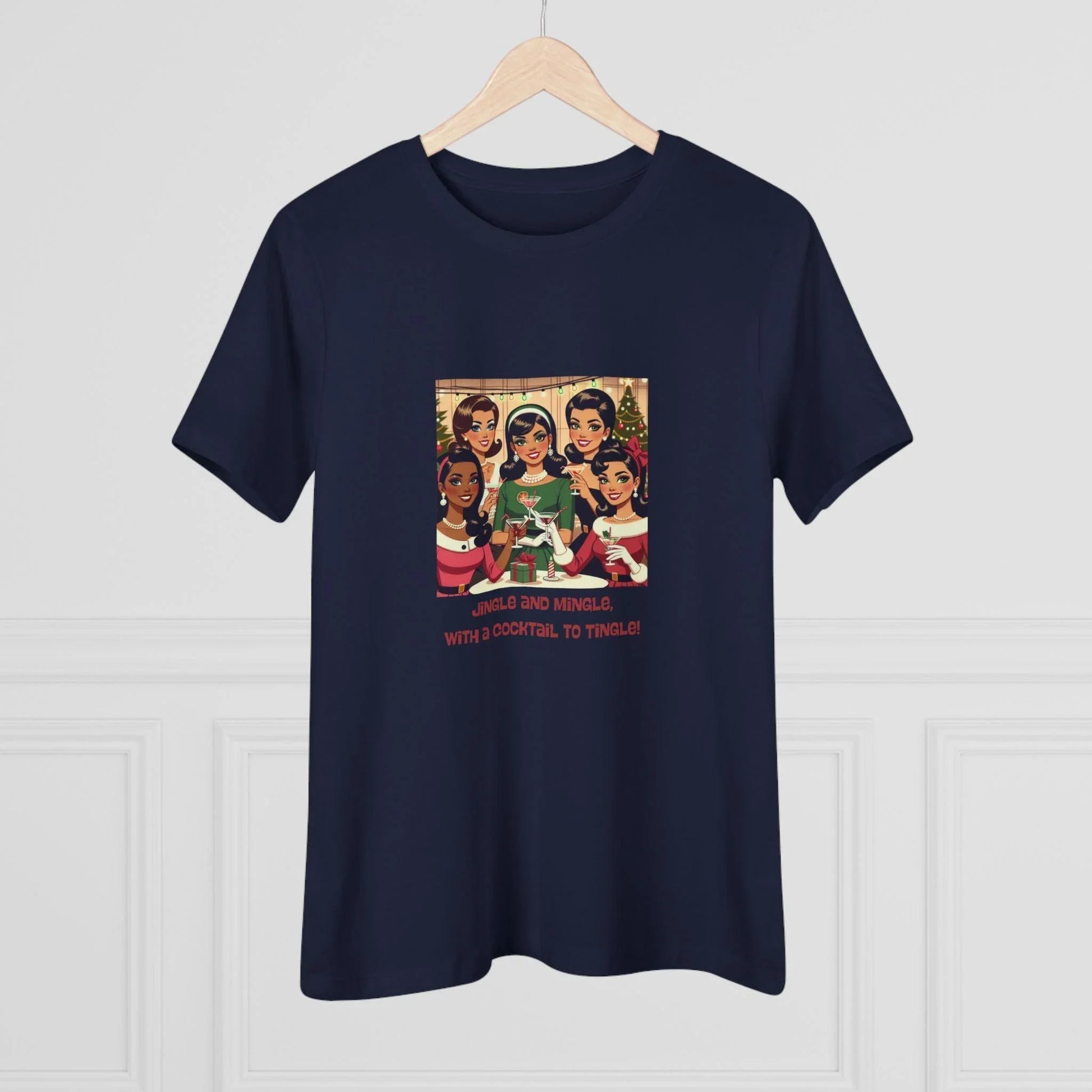 Holiday Friends Sipping Cocktails - Women's Softstyle Tee - Whippie's