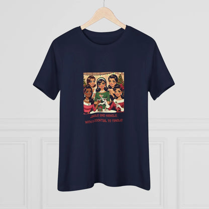 Holiday Friends Sipping Cocktails - Women's Softstyle Tee - Whippie's