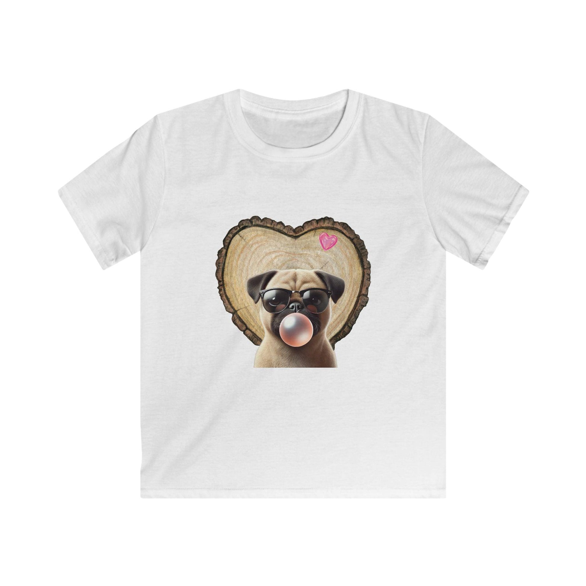 Pug Love - Youth Tee - 🐶💕 Spread the Love with a Bubbly Pug! 💕🐶 - Whippie's