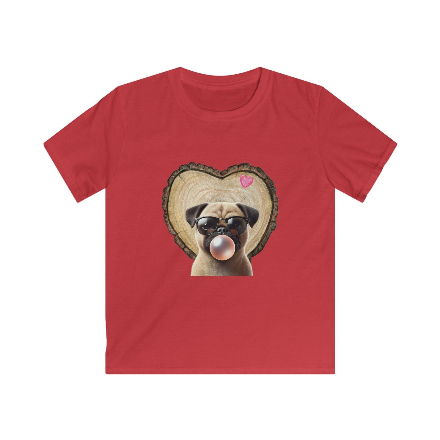 Pug Love - Youth Tee - 🐶💕 Spread the Love with a Bubbly Pug! 💕🐶 - Whippie's