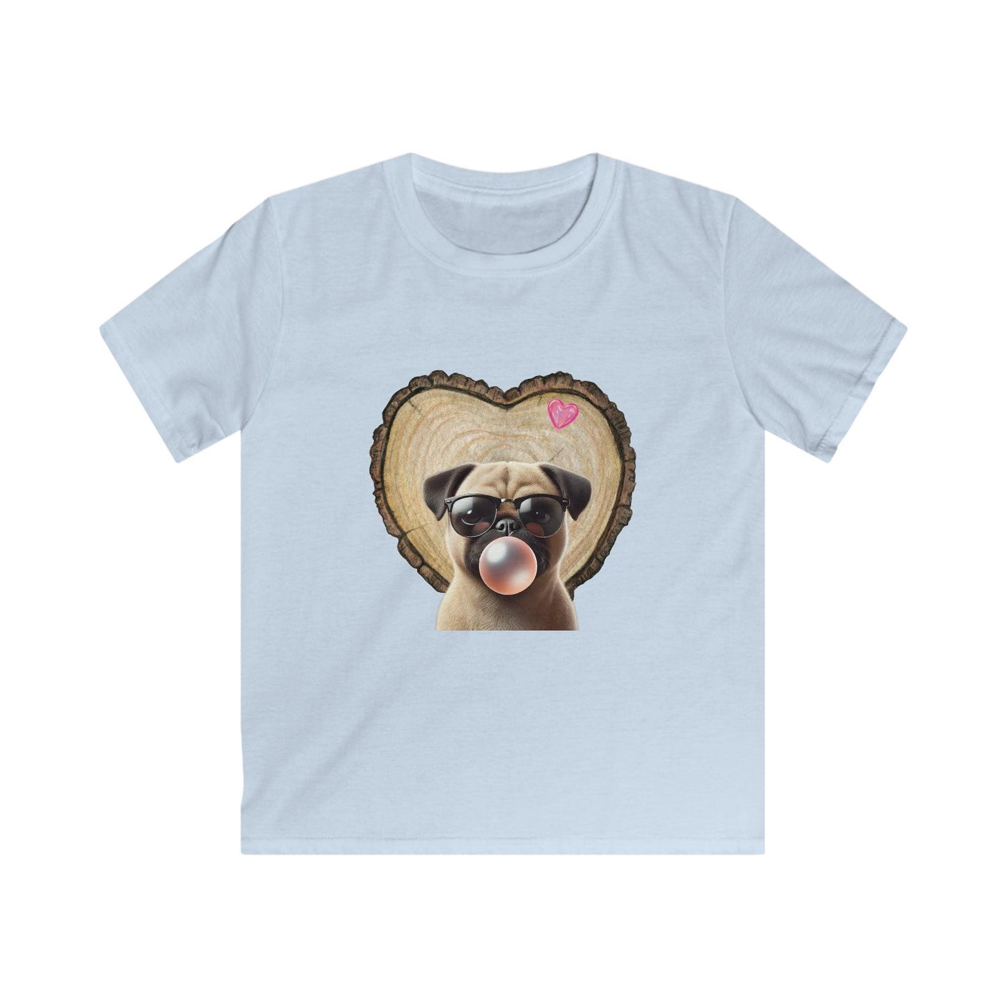 Pug Love - Youth Tee - 🐶💕 Spread the Love with a Bubbly Pug! 💕🐶 - Whippie's