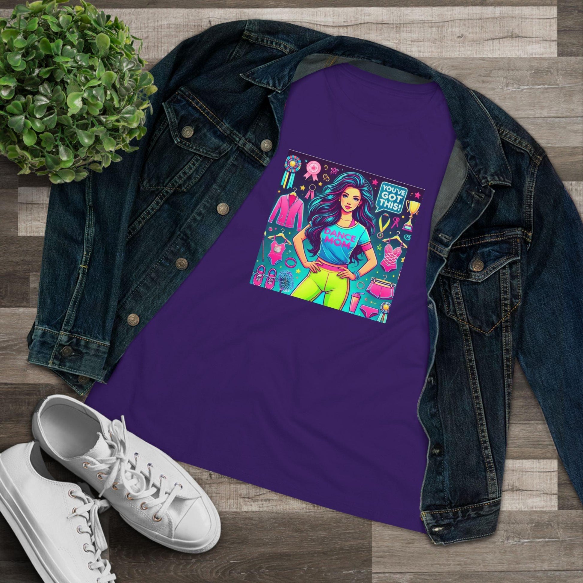 Dance Mom Magic (Black Hair) - A Colorful Celebration 🌈 - Women's Softstyle Tee - Whippie's