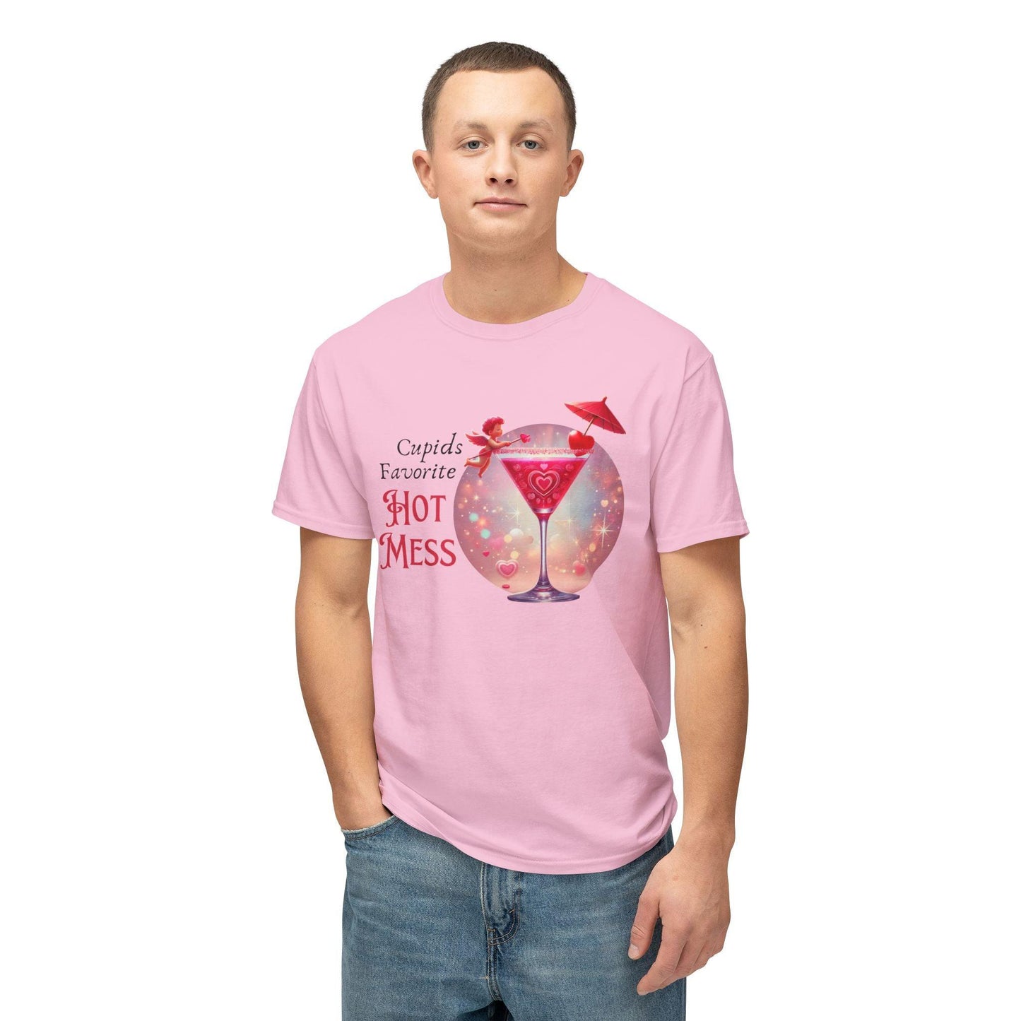 Cupids Favorite Hot Mess Unisex HD Cotton T-shirt - Valentine's Day Special - Whippie's
