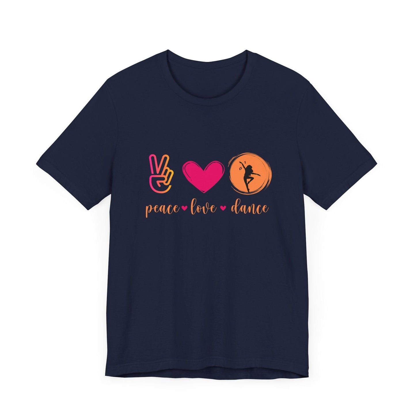 Peace, Love & Dance Unisex Jersey Tee - ✌️❤️💃 Express Yourself Through Movement! 💃❤️✌️ - Whippie's