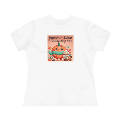 Cute Pumpkin: Pumpkin Spice and Everything Nice - Women's Softstyle Tee - Whippie's