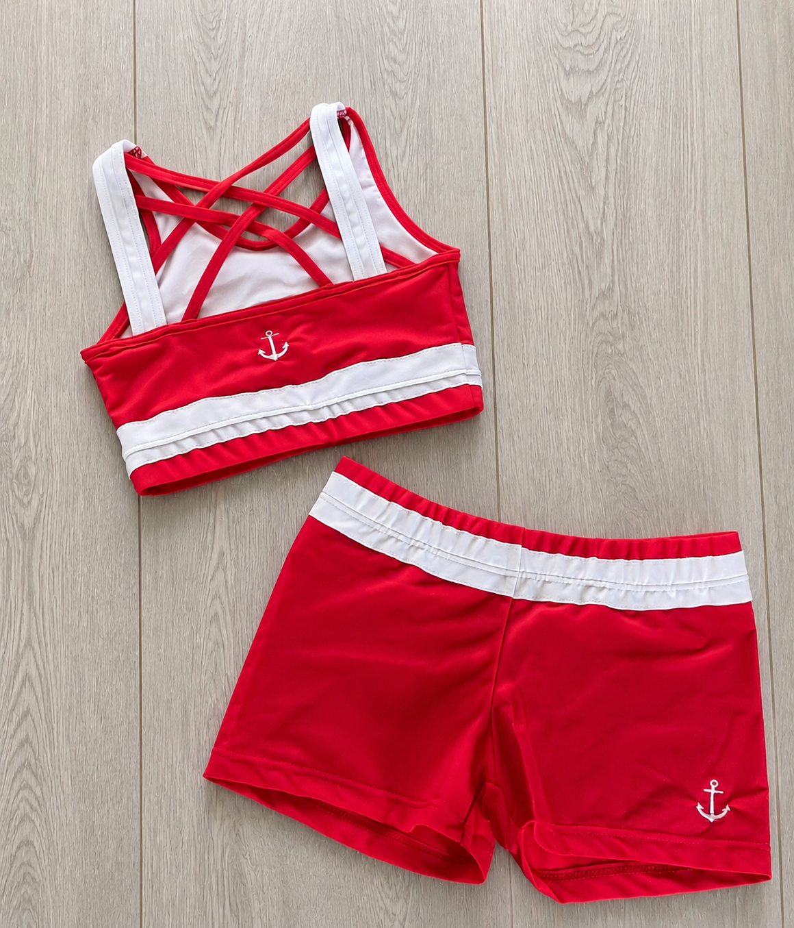 Red, White & Ready Set girls dancewear set front view