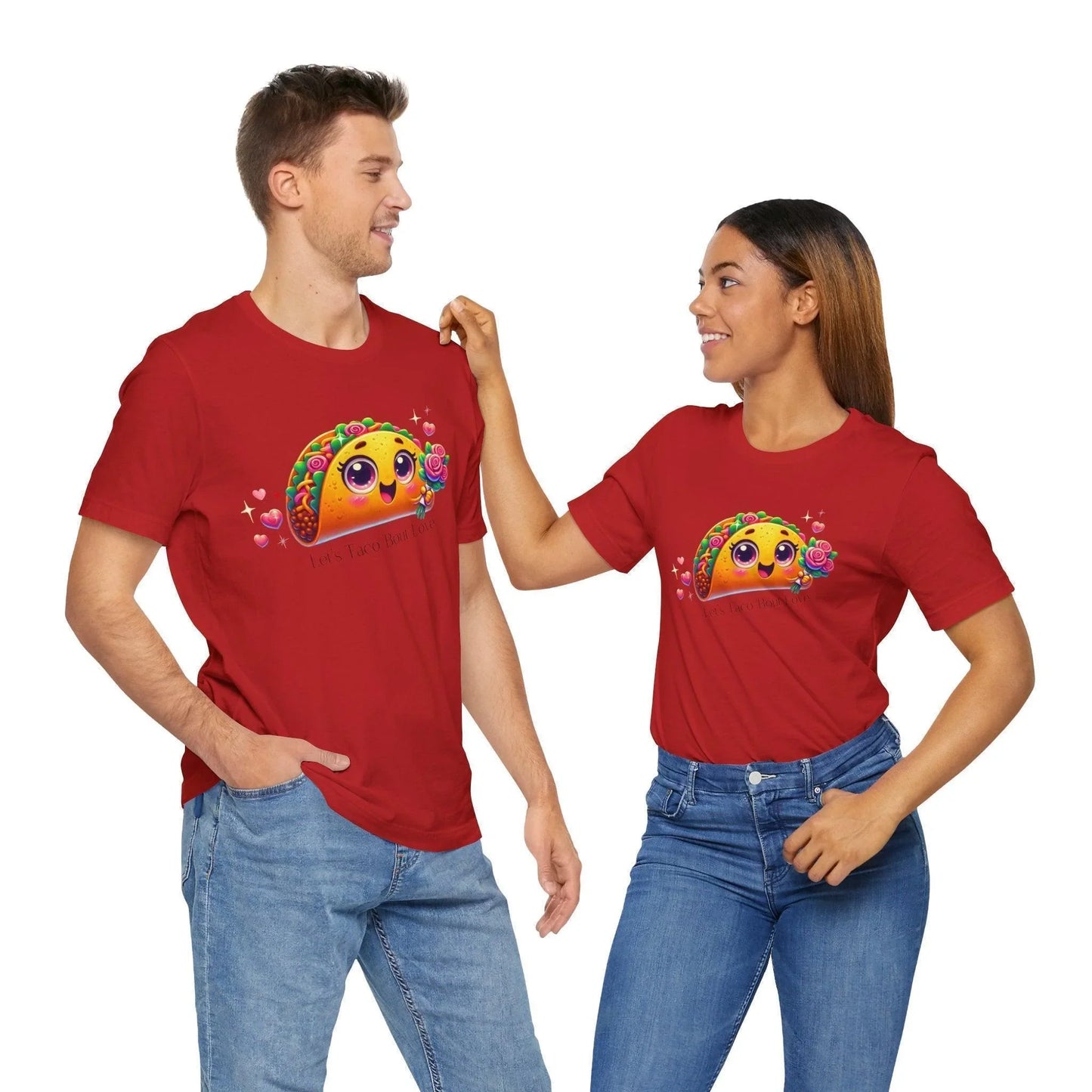 🌮 Let's Taco 'Bout Love 💖 Unisex Jersey Tee ✨ Spread the love this Valentine's Day! - Whippie's