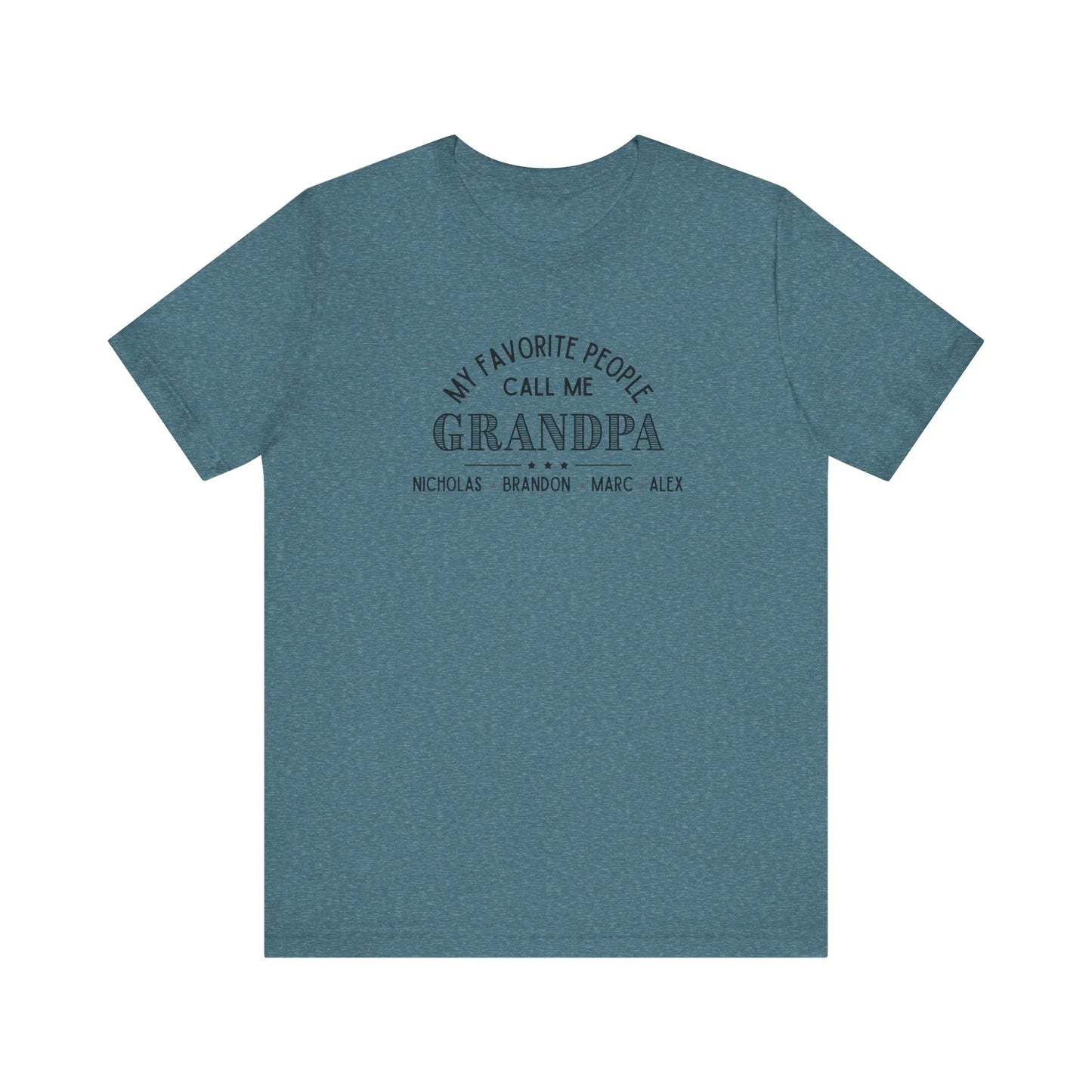 My Favorite People Call Me Grandpa - Personalized Unisex Jersey Tee - Whippie's