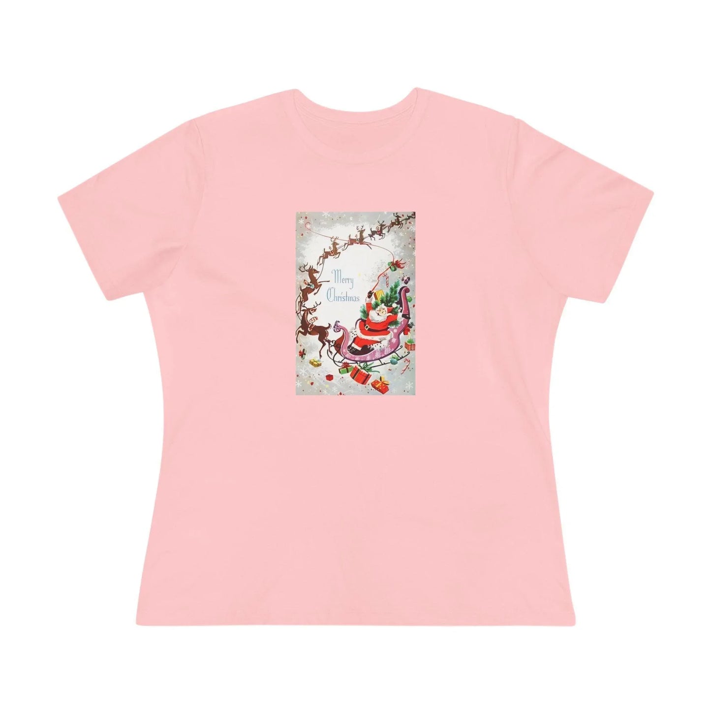 Merry Christmas - Santa and His Sleigh - Women's Tee - Whippie's