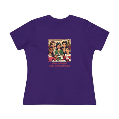 Holiday Friends Sipping Cocktails - Women's Softstyle Tee - Whippie's