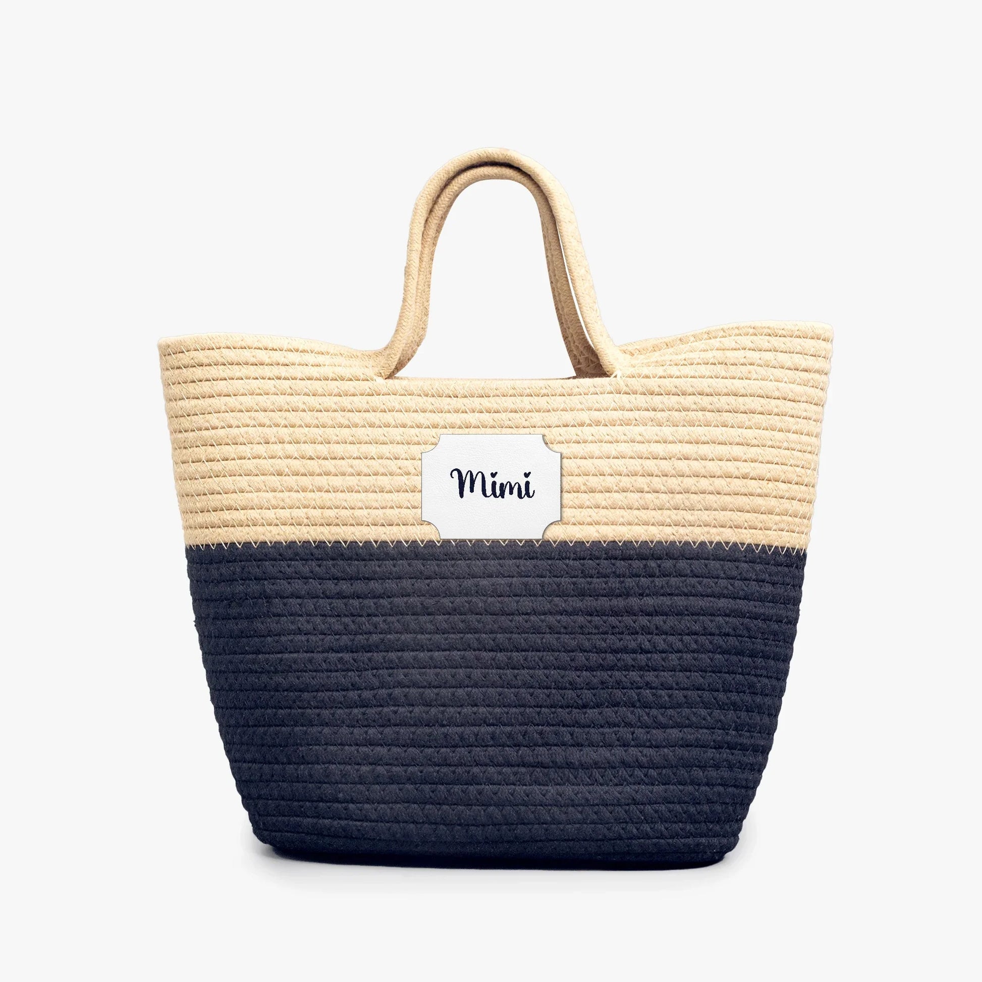 1233. Handwoven Straw Bag - Personalizable - Whippie's