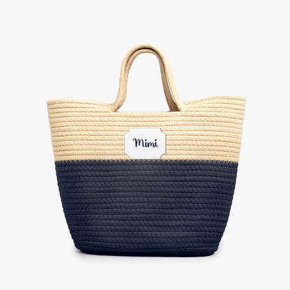1233. Handwoven Straw Bag - Personalizable - Whippie's