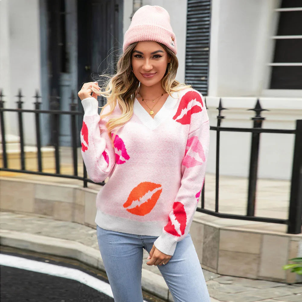 Kiss Sweater | Valentine Boutique Knit Pullover