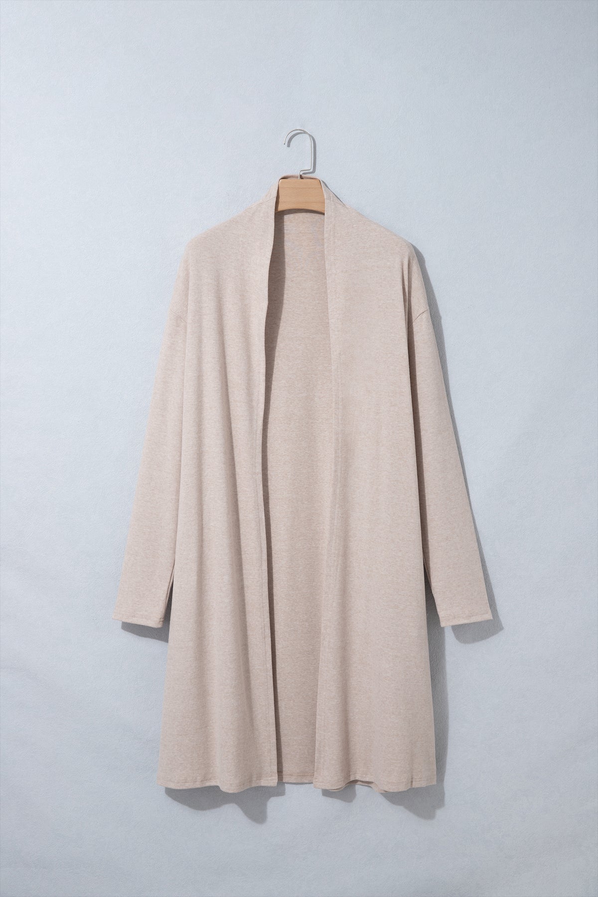 Parchment Solid Color Long Sleeve Tunic Cardigan