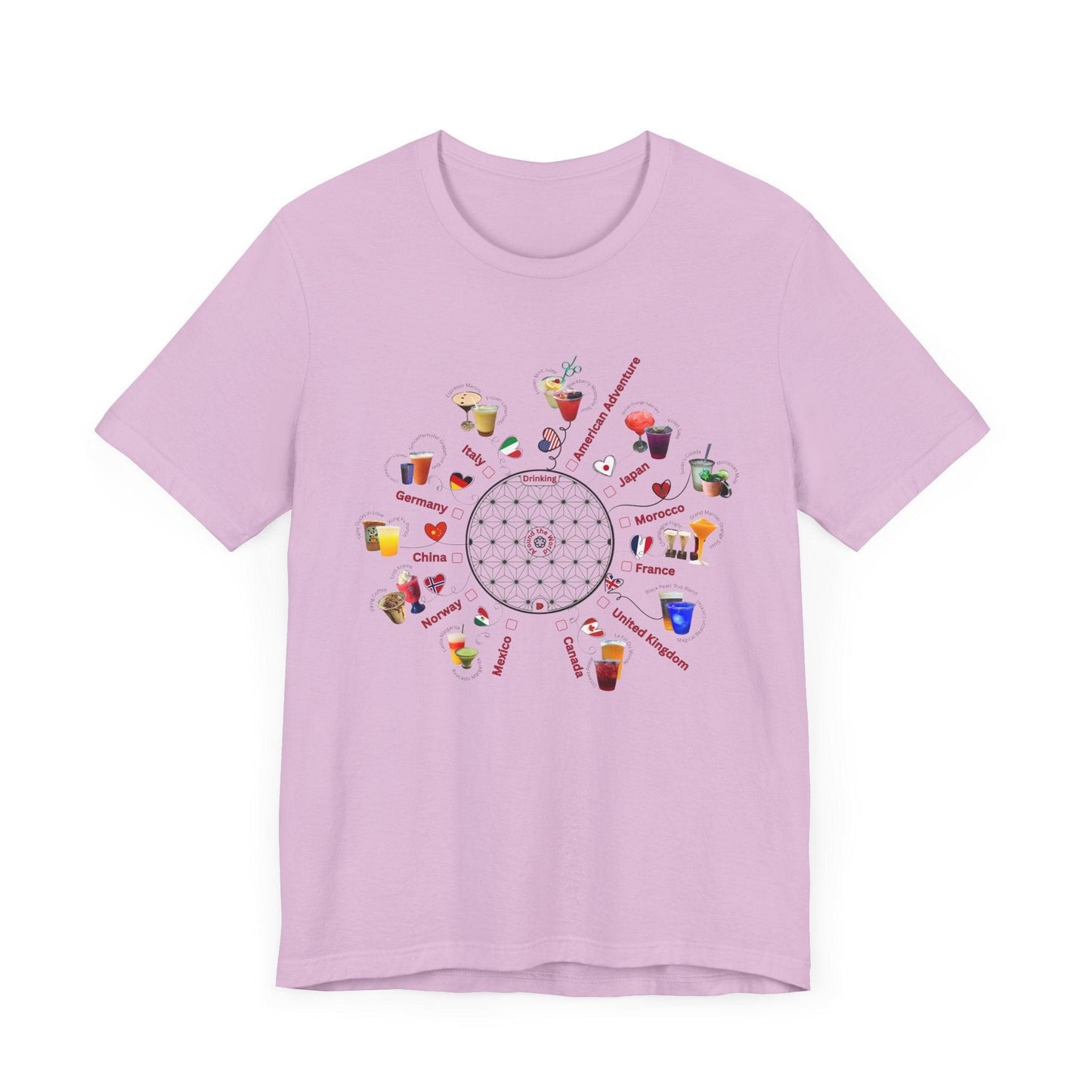 Drinking Around the World Check-Off Unisex Tee - Whippie's