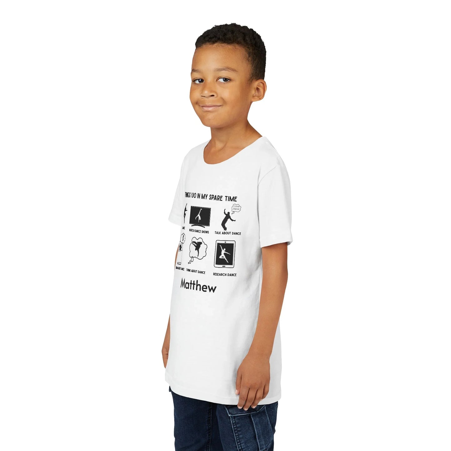 My Spare Time = Dance Time Boys' Youth Tee - Personalizable - Whippie's