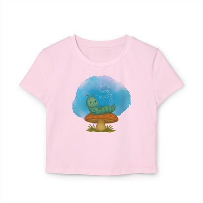 ✨ Who Are You? Cute Sparkly Caterpillar Baby Tee ✨ - Whippie's