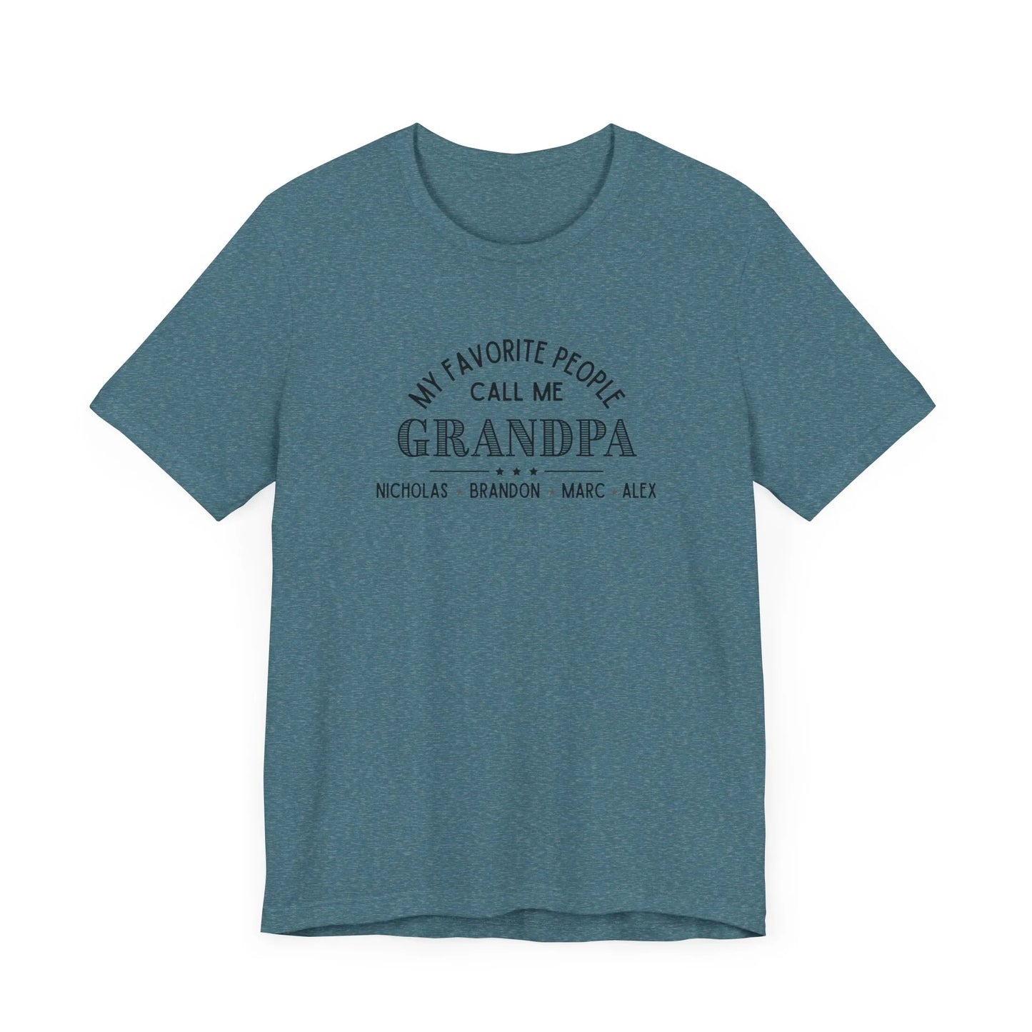 My Favorite People Call Me Grandpa - Personalized Unisex Jersey Tee - Whippie's