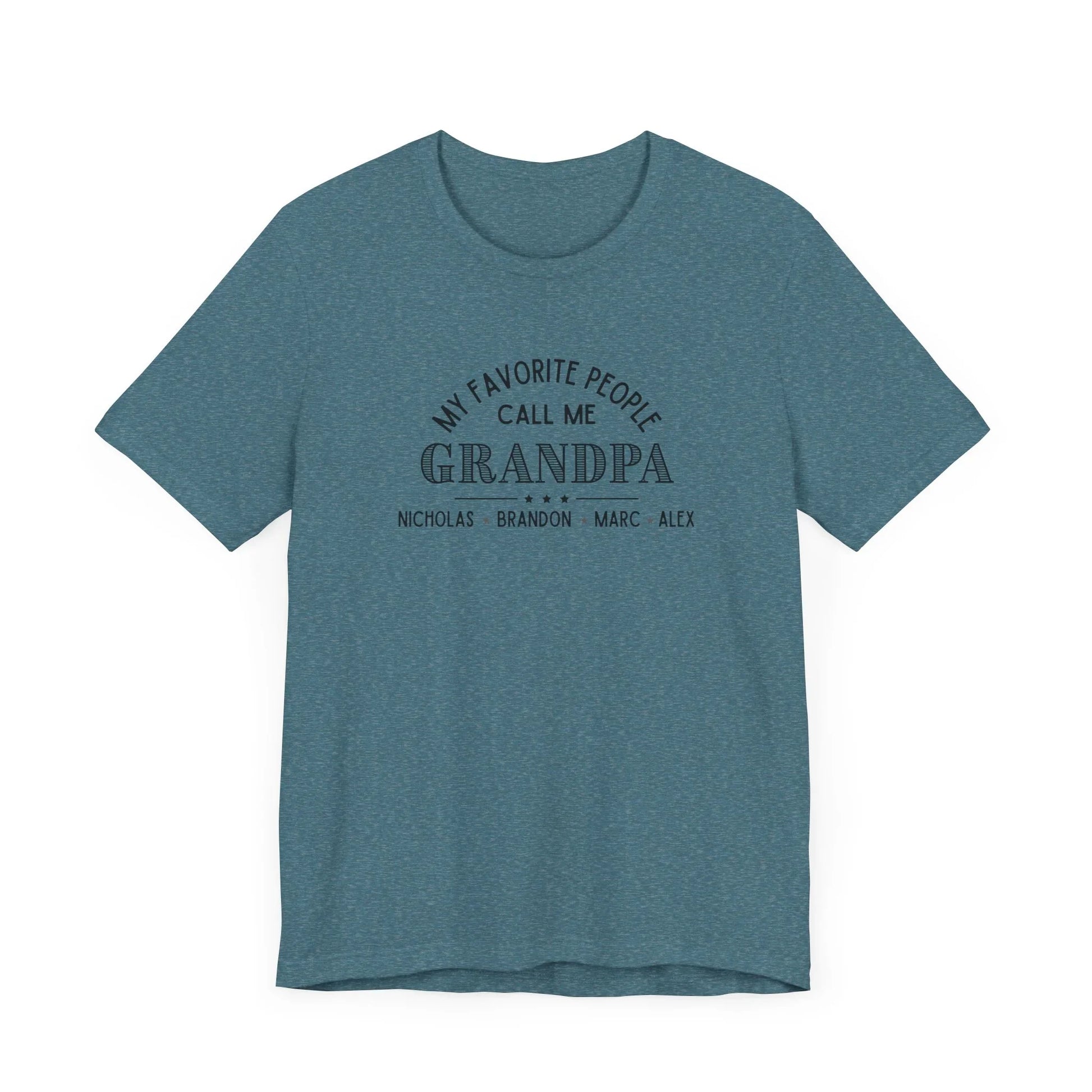 My Favorite People Call Me Grandpa - Personalized Unisex Jersey Tee - Whippie's