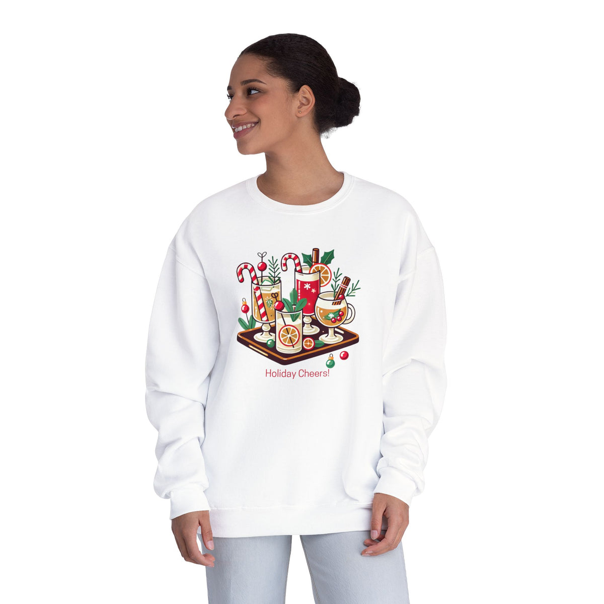 Christmas Cocktail Sweatshirt | Holiday Cheers Unisex Crewneck