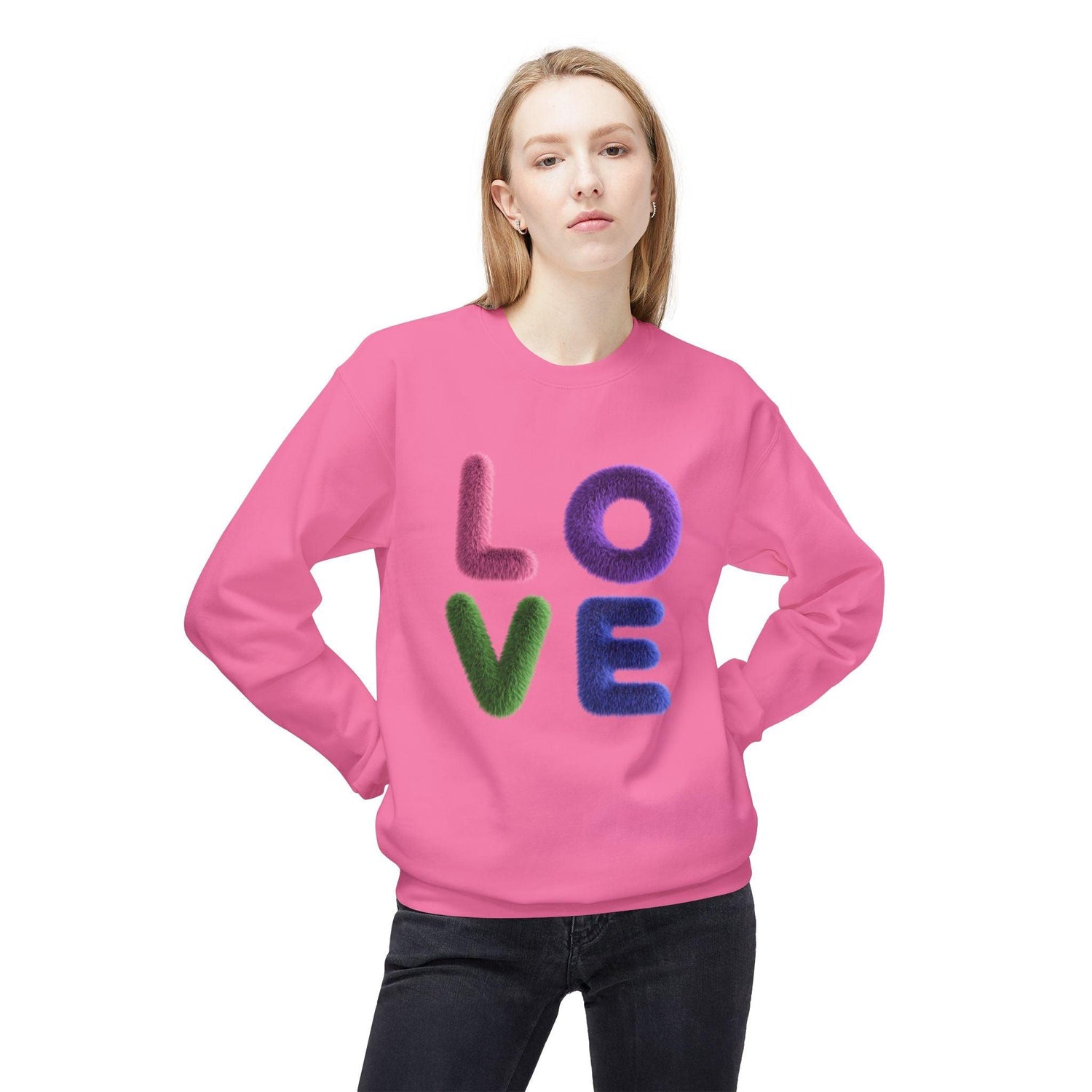 Fuzzy Love - Unisex Fleece Sweatshirt - Spread the Love ❤️ - Whippie's